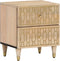 vidaXL - Nachtkastjes - 2 - st - 40x33x46 - cm - massief - mangohout