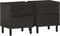 vidaXL - Nachtkastjes - 2 - st - 40x33x46 - cm - massief - mangohout - zwart