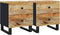 vidaXL - Nachtkastjes - 2 - st - 40x33x46 - cm - massief - mangohout