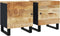 vidaXL - Nachtkastjes - 2 - st - 40x33x46 - cm - massief - mangohout