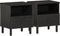 vidaXL - Nachtkastjes - 2 - st - 40x33x46 - cm - massief - mangohout - zwart