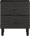 vidaXL - Nachtkastjes - 2 - st - 40x33x46 - cm - massief - mangohout - zwart