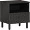 vidaXL - Nachtkastjes - 2 - st - 40x33x46 - cm - massief - mangohout - zwart