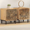 vidaXL - Nachtkastjes - 2 - st - 40x33x46 - cm - massief - mangohout