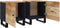 vidaXL - Nachtkastjes - 2 - st - 40x33x46 - cm - massief - mangohout