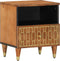 vidaXL - Nachtkastjes - 2 - st - 40x33x46 - cm - massief - mangohout