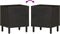 vidaXL - Nachtkastjes - 2 - st - 40x33x46 - cm - massief - mangohout - zwart