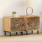 vidaXL - Nachtkastjes - 2 - st - 40x33x46 - cm - massief - mangohout