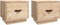 vidaXL - Nachtkastjes - 2 - st - 40x34x35 - cm - massief - grenenhout