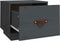 vidaXL - Nachtkastjes - 2 - st - 40x34x35 - cm - massief - grenenhout - grijs