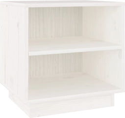 vidaXL - Nachtkastjes - 2 - st - 40x34x40 - cm - massief - grenenhout - wit