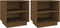vidaXL - Nachtkastjes - 2 - st - 40x34x40 - cm - massief - grenenhout - honingbruin