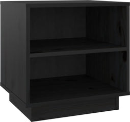 vidaXL - Nachtkastjes - 2 - st - 40x34x40 - cm - massief - grenenhout - zwart