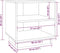 vidaXL - Nachtkastjes - 2 - st - 40x34x40 - cm - massief - grenenhout - grijs