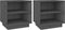 vidaXL - Nachtkastjes - 2 - st - 40x34x40 - cm - massief - grenenhout - grijs