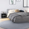 vidaXL - Nachtkastjes - 2 - st - 40x34x40 - cm - massief - grenenhout - grijs