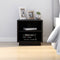 vidaXL - Nachtkastjes - 2 - st - 40x34x40 - cm - massief - grenenhout - zwart
