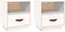 vidaXL - Nachtkastjes - 2 - st - 40x34x45 - cm - massief - grenenhout - wit