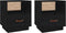 vidaXL - Nachtkastjes - 2 - st - 40x34x45 - cm - massief - grenenhout - zwart