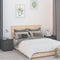vidaXL - Nachtkastjes - 2 - st - 40x34x45 - cm - massief - grenenhout - grijs