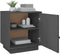 vidaXL - Nachtkastjes - 2 - st - 40x34x45 - cm - massief - grenenhout - grijs
