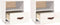 vidaXL - Nachtkastjes - 2 - st - 40x34x45 - cm - massief - grenenhout - wit