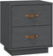 vidaXL - Nachtkastjes - 2 - st - 40x34x45 - cm - massief - grenenhout - grijs