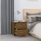 vidaXL - Nachtkastjes - 2 - st - 40x34x45 - cm - massief - grenenhout - honingbruin