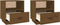 vidaXL - Nachtkastjes - 2 - st - 40x34x45 - cm - massief - grenenhout - honingbruin
