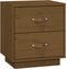 vidaXL - Nachtkastjes - 2 - st - 40x34x45 - cm - massief - grenenhout - honingbruin