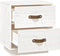 vidaXL - Nachtkastjes - 2 - st - 40x34x45 - cm - massief - grenenhout - wit