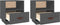 vidaXL - Nachtkastjes - 2 - st - 40x34x45 - cm - massief - grenenhout - grijs