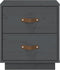 vidaXL - Nachtkastjes - 2 - st - 40x34x45 - cm - massief - grenenhout - grijs