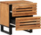 vidaXL - Nachtkastjes - 2 - st - 40x34x46 - cm - massief - acaciahout