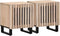 vidaXL - Nachtkastjes - 2 - st - 40x34x46 - cm - massief - gebleekt - mangohout