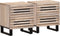 vidaXL - Nachtkastjes - 2 - st - 40x34x46 - cm - massief - gebleekt - mangohout