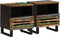 vidaXL - Nachtkastjes - 2 - st - 40x34x46 - cm - massief - gerecycled - hout