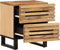 vidaXL - Nachtkastjes - 2 - st - 40x34x46 - cm - massief - ruw - mangohout