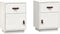 vidaXL - Nachtkastjes - 2 - st - 40x34x55 - cm - massief - grenenhout - wit