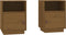 vidaXL - Nachtkastjes - 2 - st - 40x34x55 - cm - massief - grenenhout - honingbruin