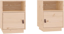 vidaXL - Nachtkastjes - 2 - st - 40x34x55 - cm - massief - grenenhout