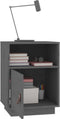 vidaXL - Nachtkastjes - 2 - st - 40x34x55 - cm - massief - grenenhout - grijs