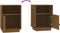 vidaXL - Nachtkastjes - 2 - st - 40x34x55 - cm - massief - grenenhout - honingbruin