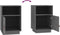 vidaXL - Nachtkastjes - 2 - st - 40x34x55 - cm - massief - grenenhout - grijs