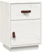 vidaXL - Nachtkastjes - 2 - st - 40x34x55 - cm - massief - grenenhout - wit