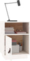 vidaXL - Nachtkastjes - 2 - st - 40x34x55 - cm - massief - grenenhout - wit