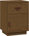vidaXL - Nachtkastjes - 2 - st - 40x34x55 - cm - massief - grenenhout - honingbruin
