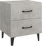 vidaXL - Nachtkastjes - 2 - st - 40x35x47,5 - cm - betongrijs