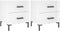 vidaXL - Nachtkastjes - 2 - st - 40x35x47,5 - cm - bewerkt - hout - hoogglans - wit