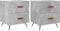 vidaXL - Nachtkastjes - 2 - st - 40x35x47,5 - cm - bewerkt - hout - betongrijs